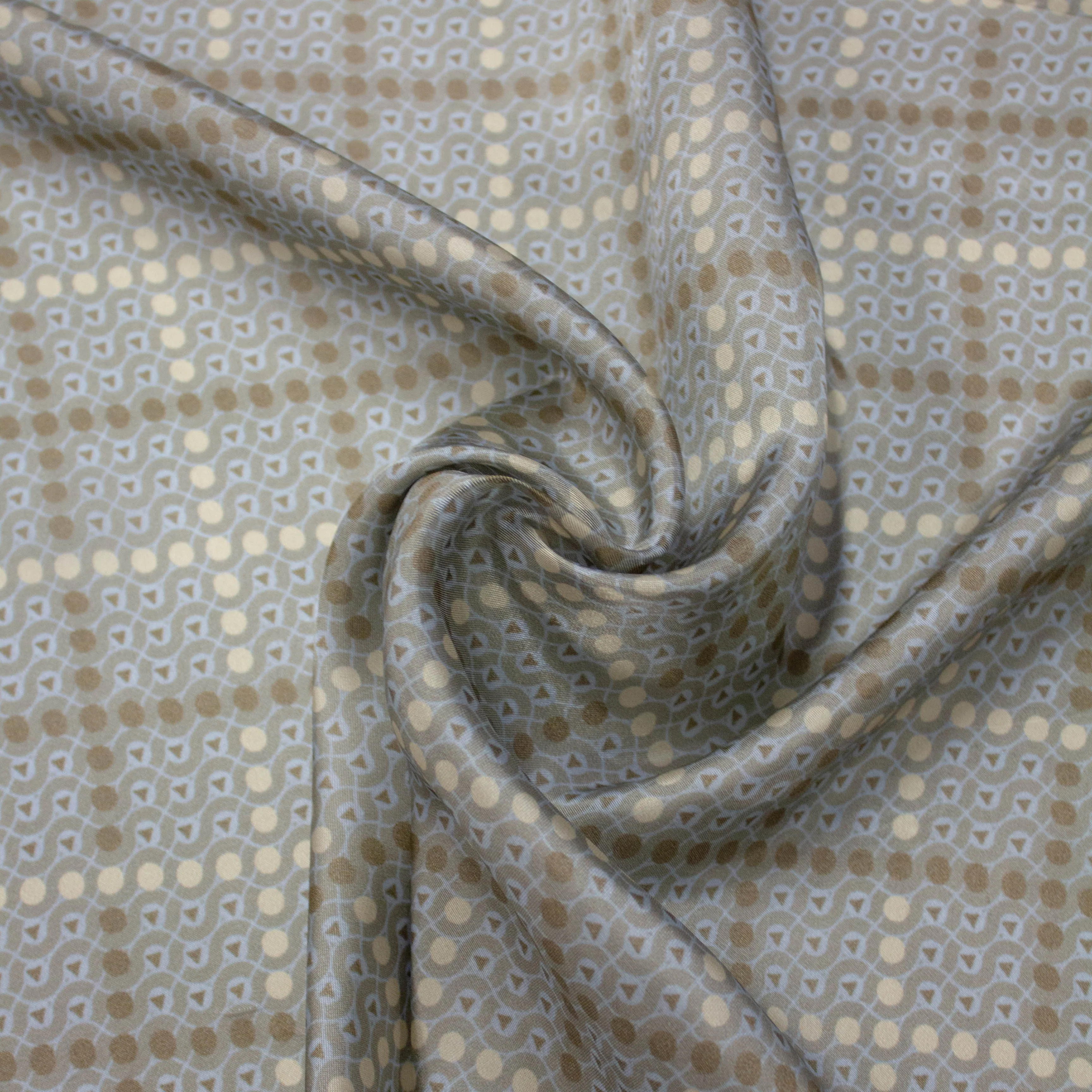 Jobe Grey Blue Abstract Viscose Twill PANEL 80CM