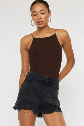 Kan Can High Rise Denim Shorts