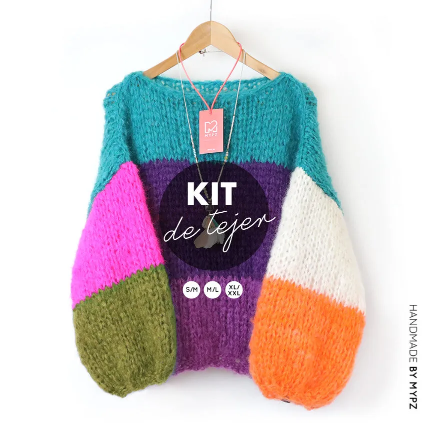 Knitting Kit – MYPZ Basic Chunky Pullover Mila No15 (ENG-NL-DE-FR-ES)