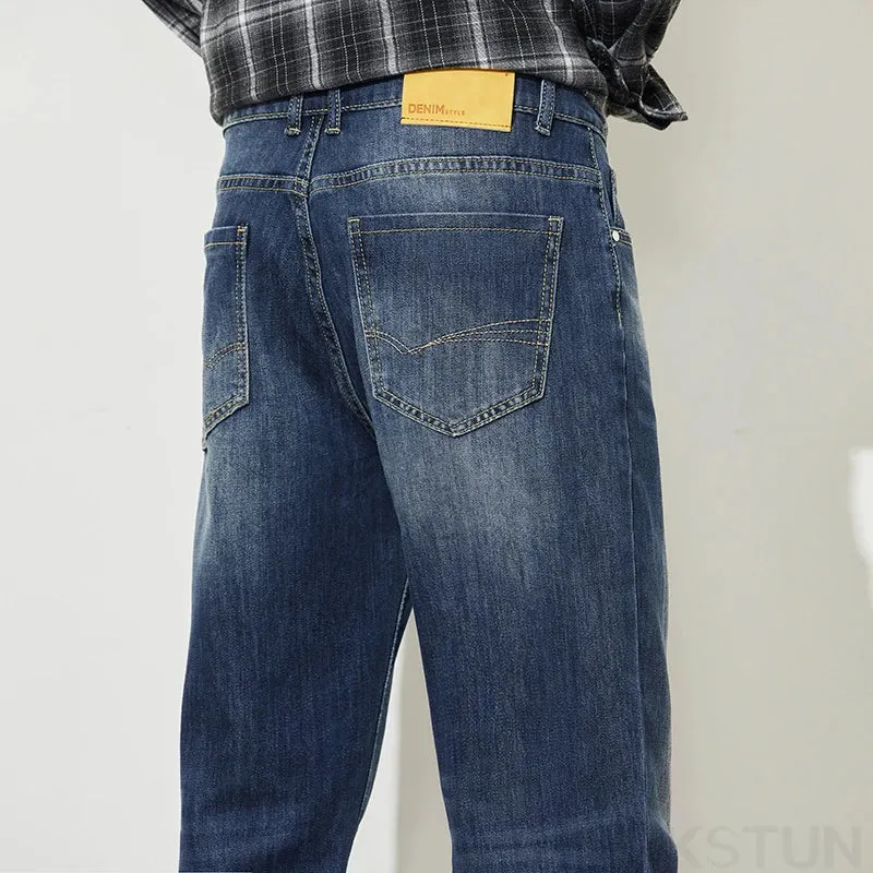 KSTUN Harem Pants For Men Jeans Stretch Slim Fit Blue Trousers Casaul Male Denim Pants Mens Clothing Tapered pantalones hombre