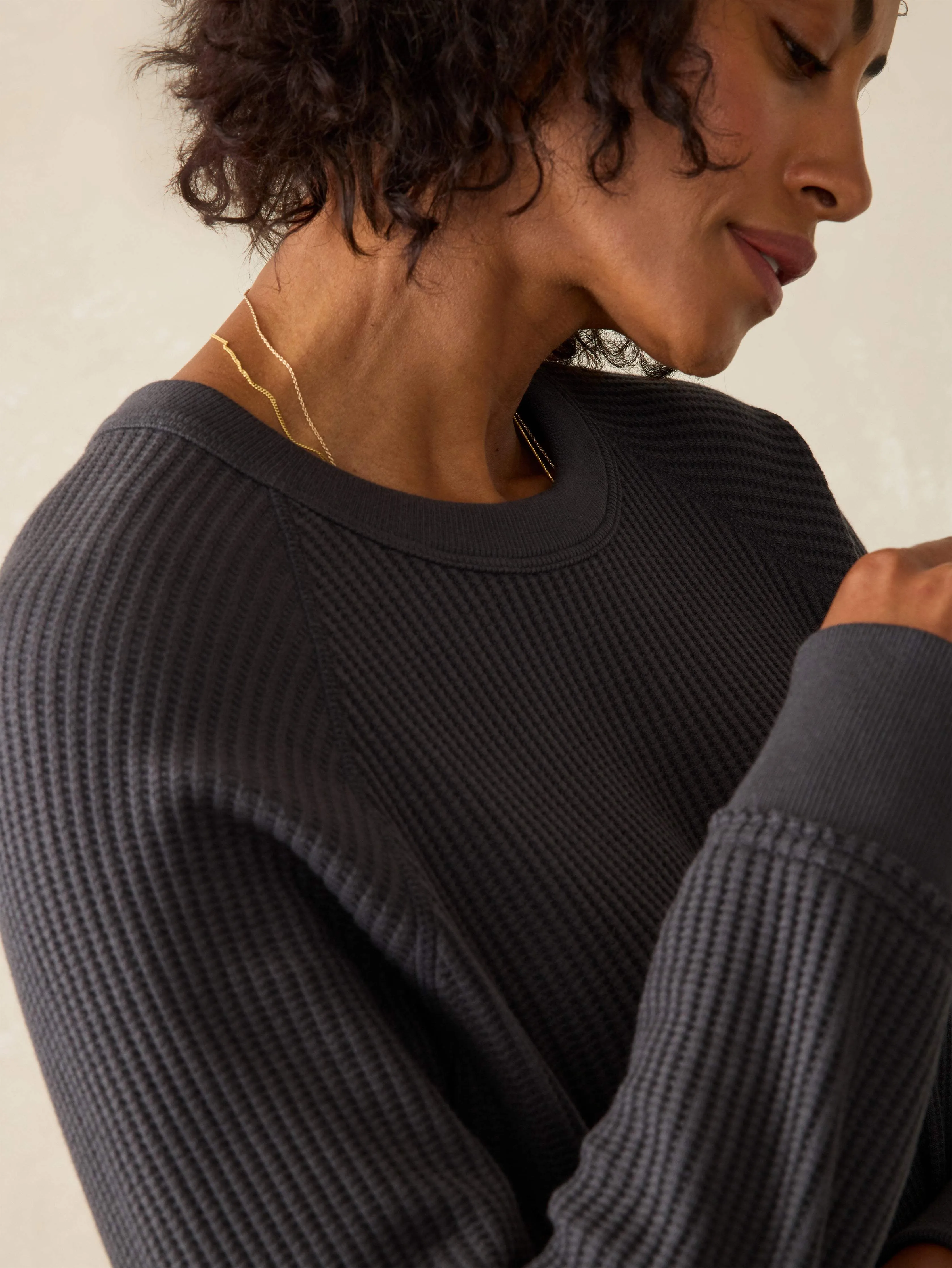 Legend™ Waffle Layering Crew - Black
