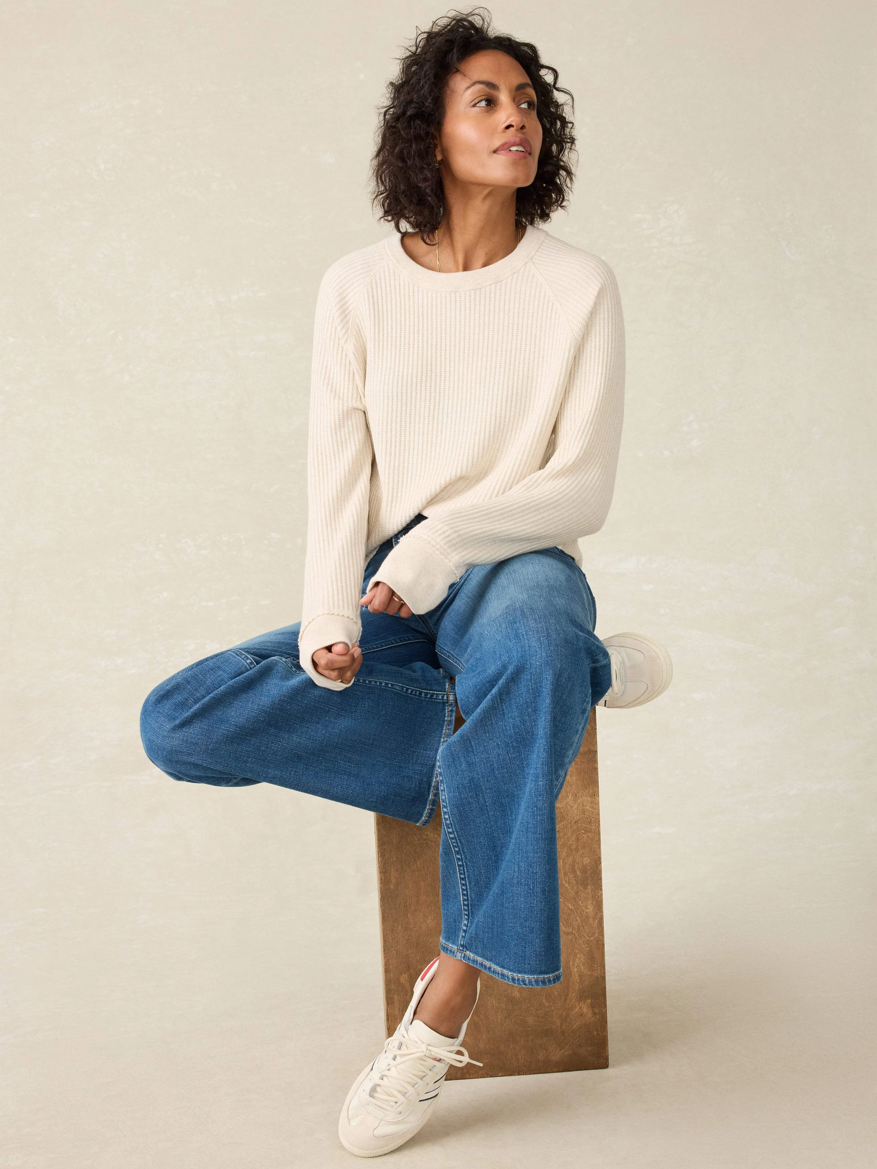 Legend™ Waffle Layering Crew - Oatmeal