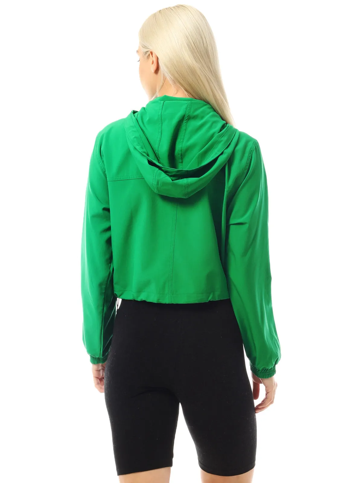 Lightweight Y2K Cropped Jackets Yoga Quick Dry Windbreaker Zipper Jackets Workout Running Hoodie Jackets