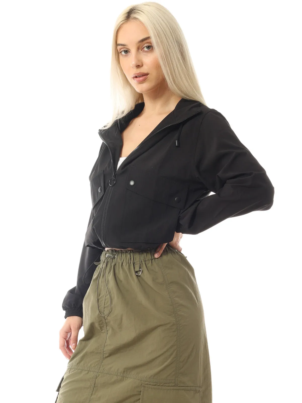 Lightweight Y2K Cropped Jackets Yoga Quick Dry Windbreaker Zipper Jackets Workout Running Hoodie Jackets