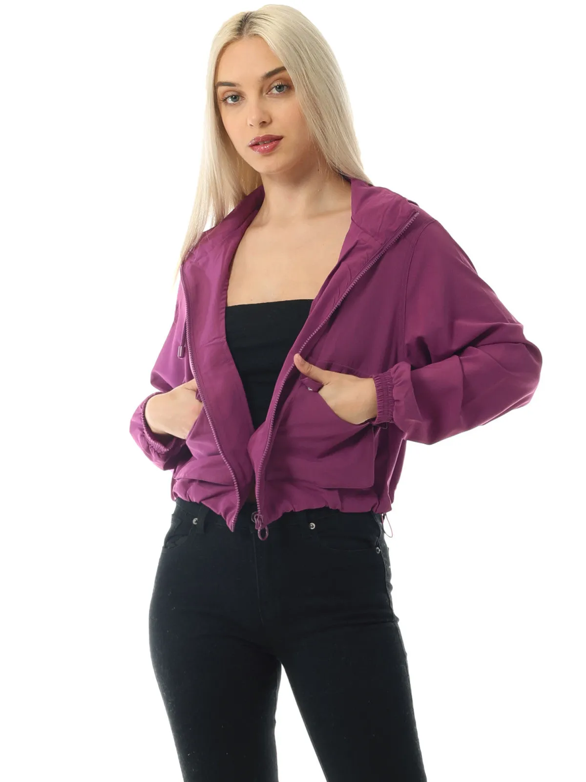 Lightweight Y2K Cropped Jackets Yoga Quick Dry Windbreaker Zipper Jackets Workout Running Hoodie Jackets