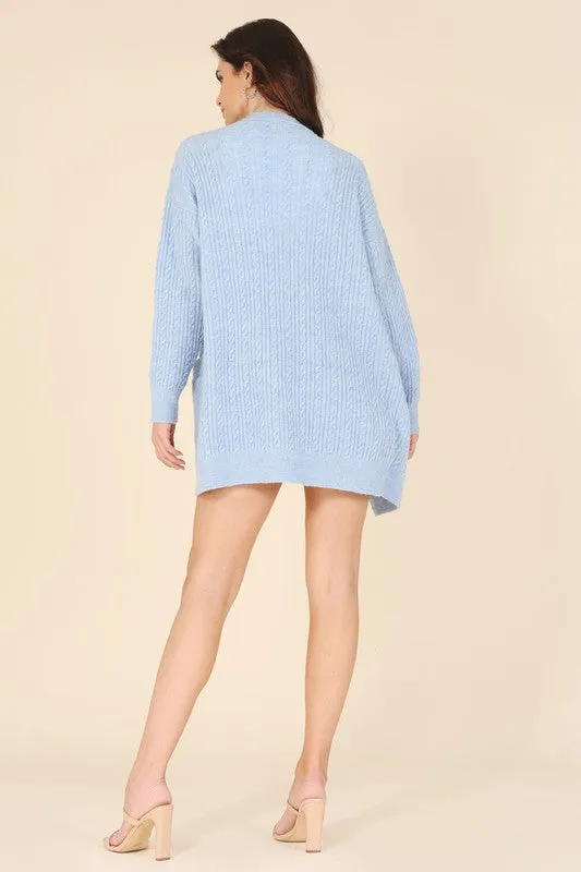 Lilou Wool blended cable knitted cardigan