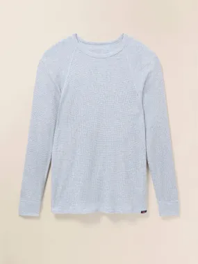 Long-Sleeve Cloud Waffle Crew - Frosty Slate Heather