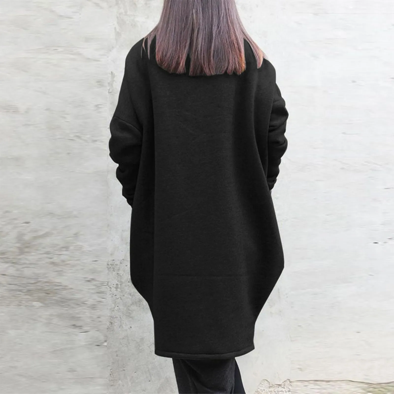 Loose Long Sleeve Zipper Hooded Oversized Windbreaker