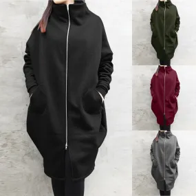 Loose Long Sleeve Zipper Hooded Oversized Windbreaker