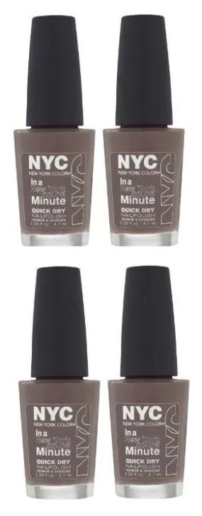 Lot of 4 - Nyc in a New York Color Minute Quick Dry Nail Polish, Park Ave