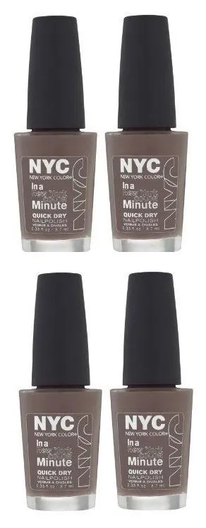 Lot of 4 - Nyc in a New York Color Minute Quick Dry Nail Polish, Park Ave