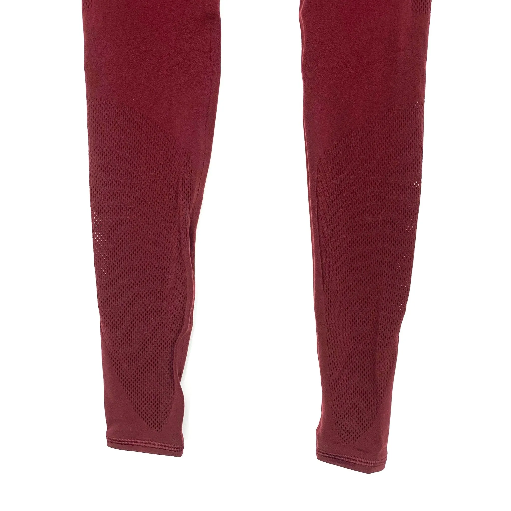 Lululemon Maroon Perforated Side Tight Like Leggings- Size XS (Inseam 24")