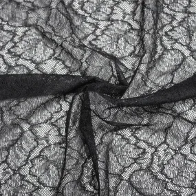 Lykie Black Floral Polyamide Lace Stretch