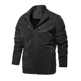 Men Leather Jacket Motorcycle PU Men Jackets