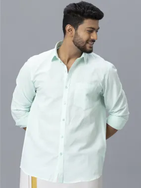 Men Linen Cotton Full Sleeves Shirt Sky Blue LF1
