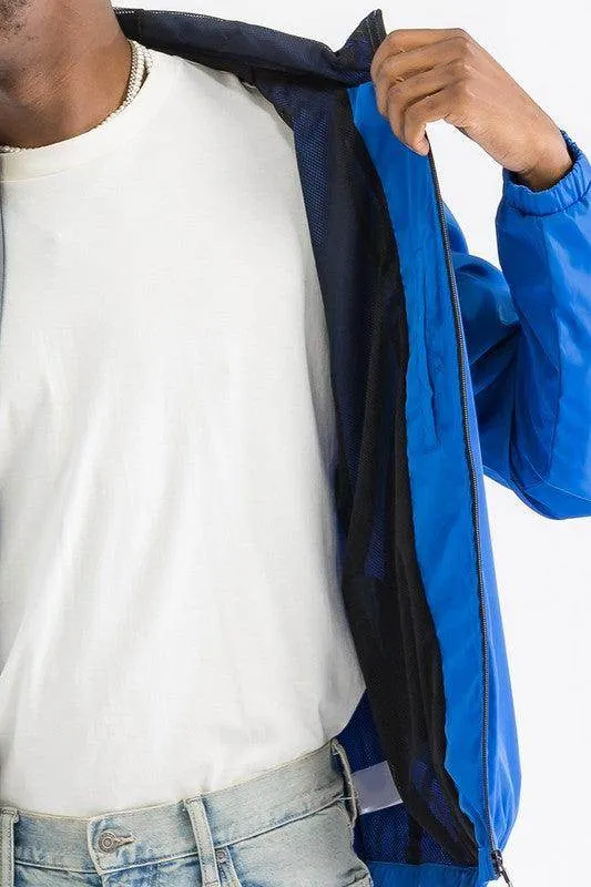 Mens Lightweight Hooded Windbreaker Jackets