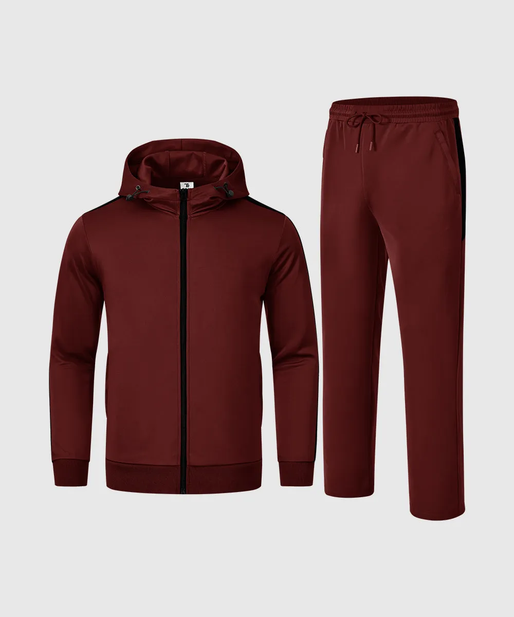 Men's Long Sleeve Causal Full Zip Tracksuits