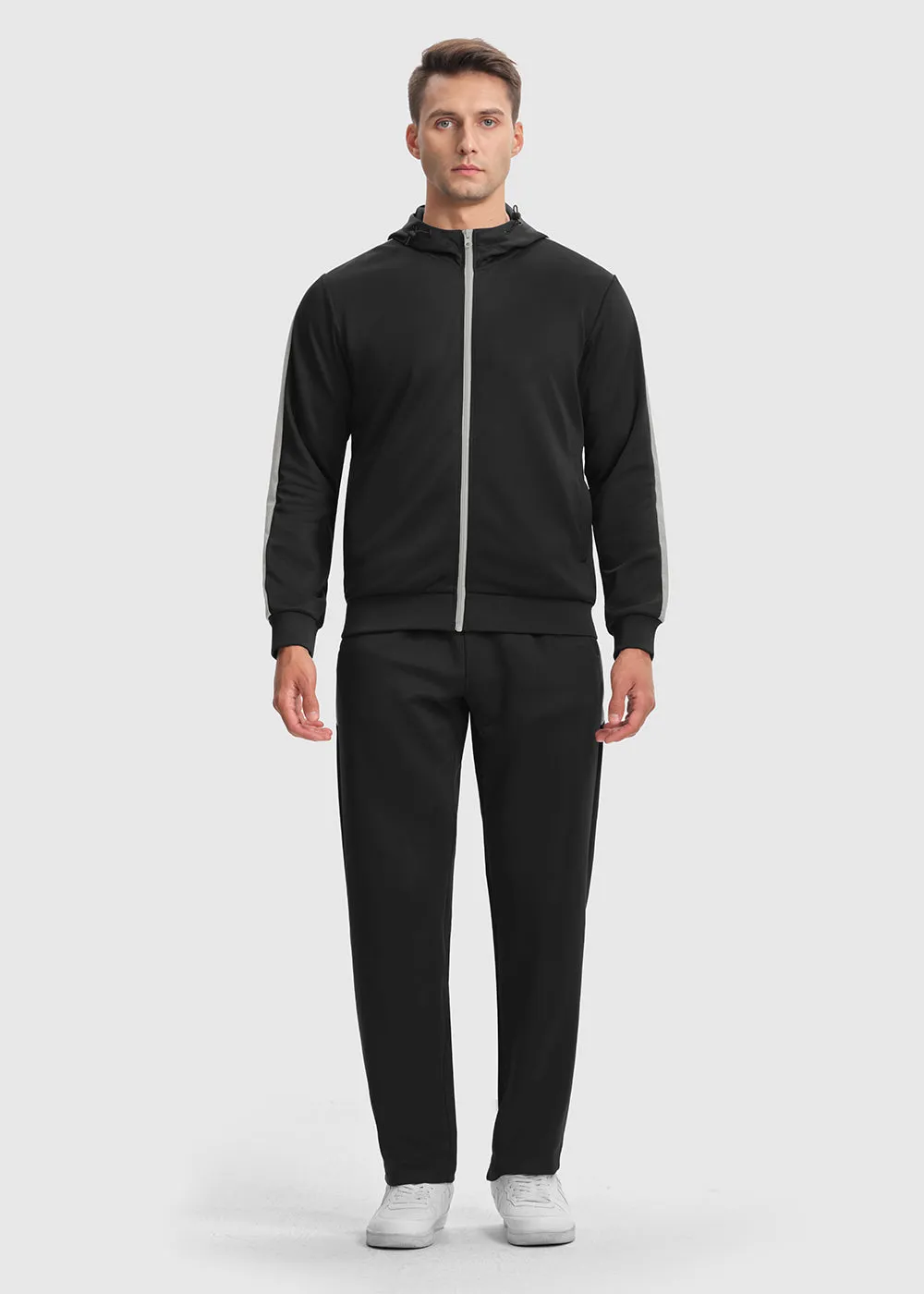 Men's Long Sleeve Causal Full Zip Tracksuits