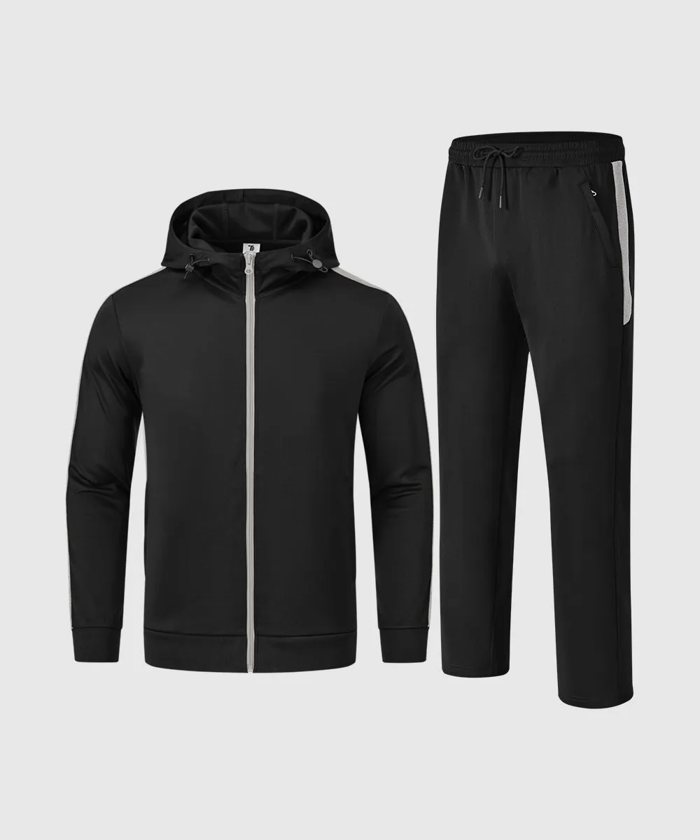 Men's Long Sleeve Causal Full Zip Tracksuits