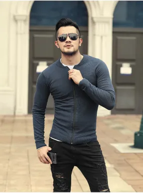 Men's Spring/Autumn European Style Cotton Knitted Slim Cardigan