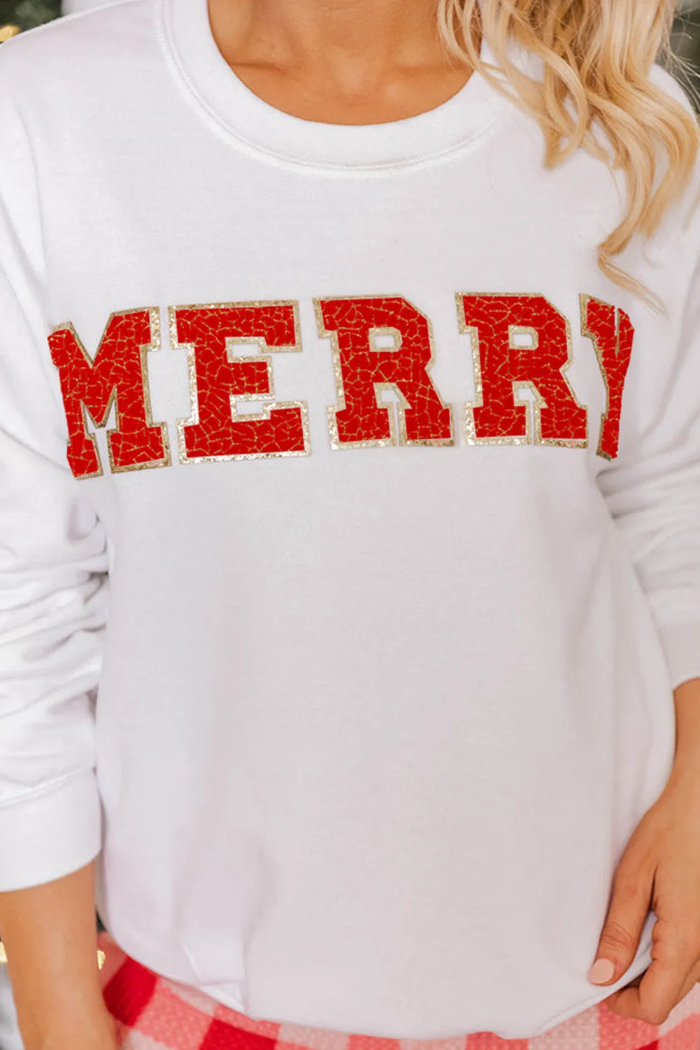 MERRY Graphic Pullover Sweatshirt