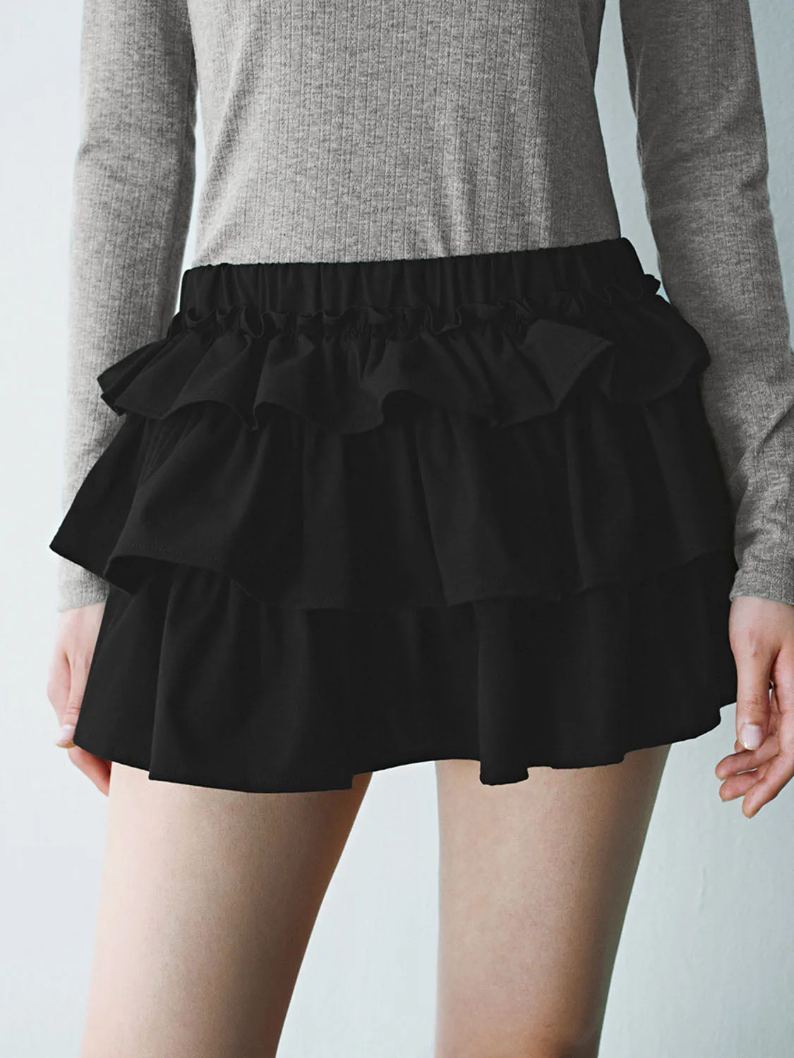 Mini Ruffle Hem Skirts