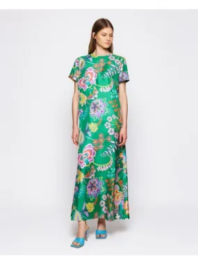 MIRTO 1956 - FLORAL PRINT SILK DRESS