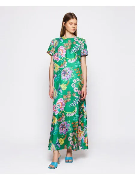 MIRTO 1956 - FLORAL PRINT SILK DRESS