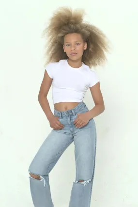 Montana Light Wash Wide Leg Jeans Tween