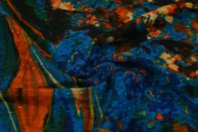 Multicolor Floral Printed Viscose Dobby Buta Fabric
