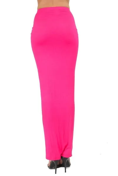 New Womens Fashion Style Ruffle Up Body Ruched Maxi Skirt