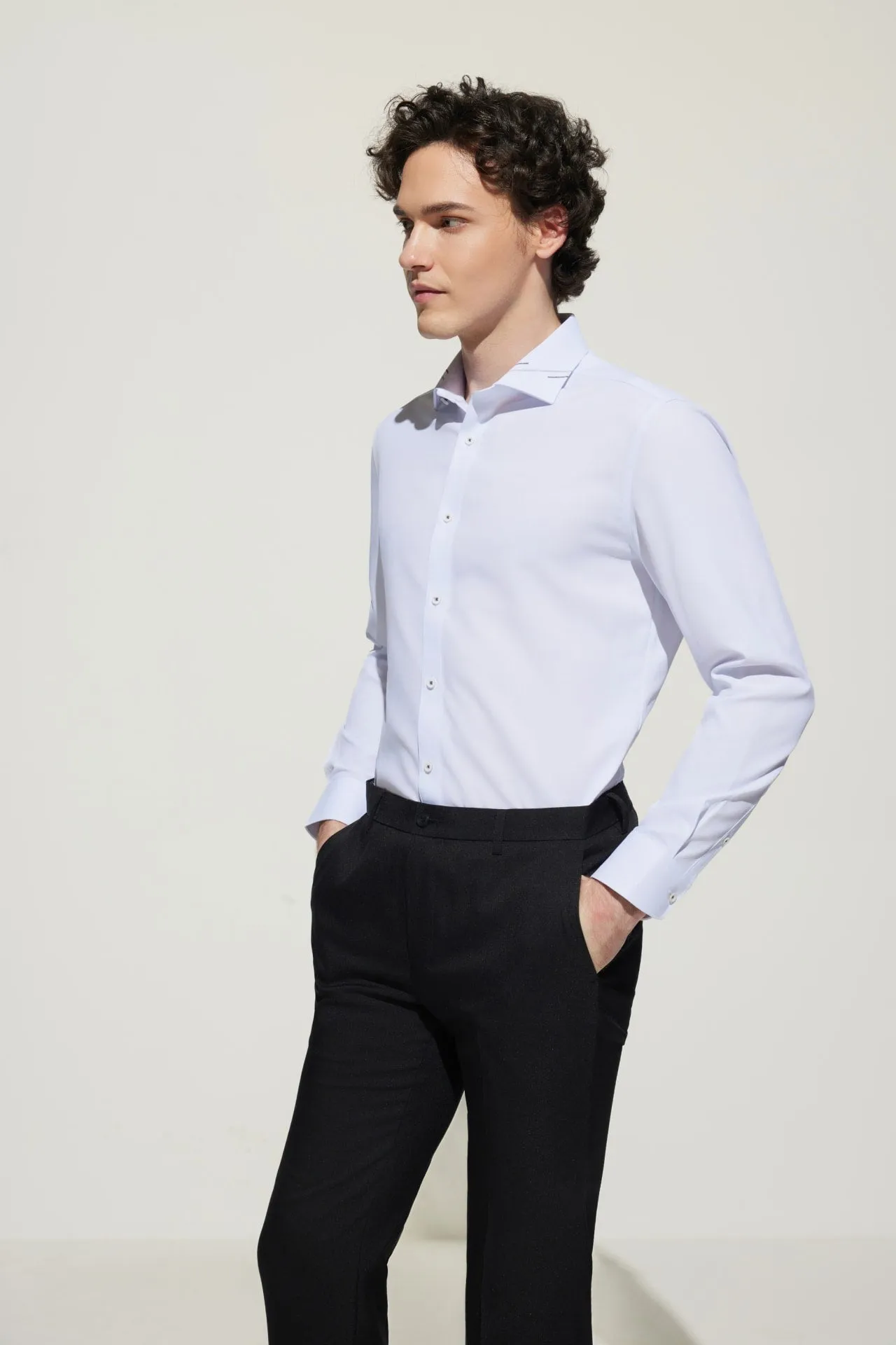 Non-Iron Dry Smart Fit Twill Shirt with Design Detail