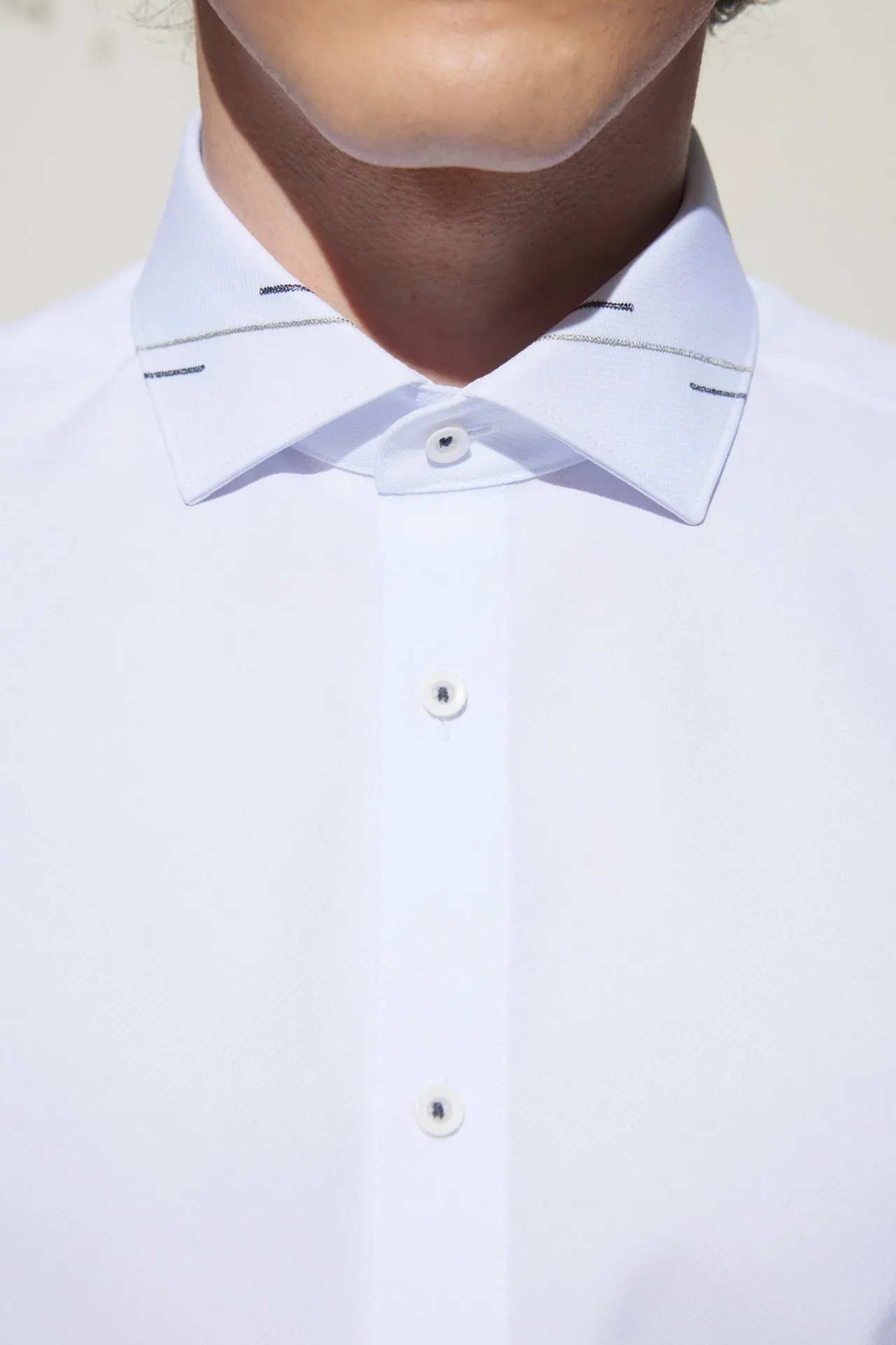 Non-Iron Dry Smart Fit Twill Shirt with Design Detail