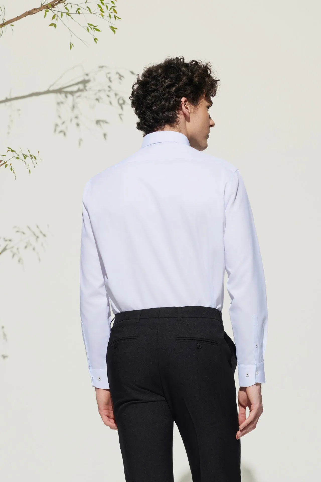Non-Iron Dry Smart Fit Twill Shirt with Design Detail