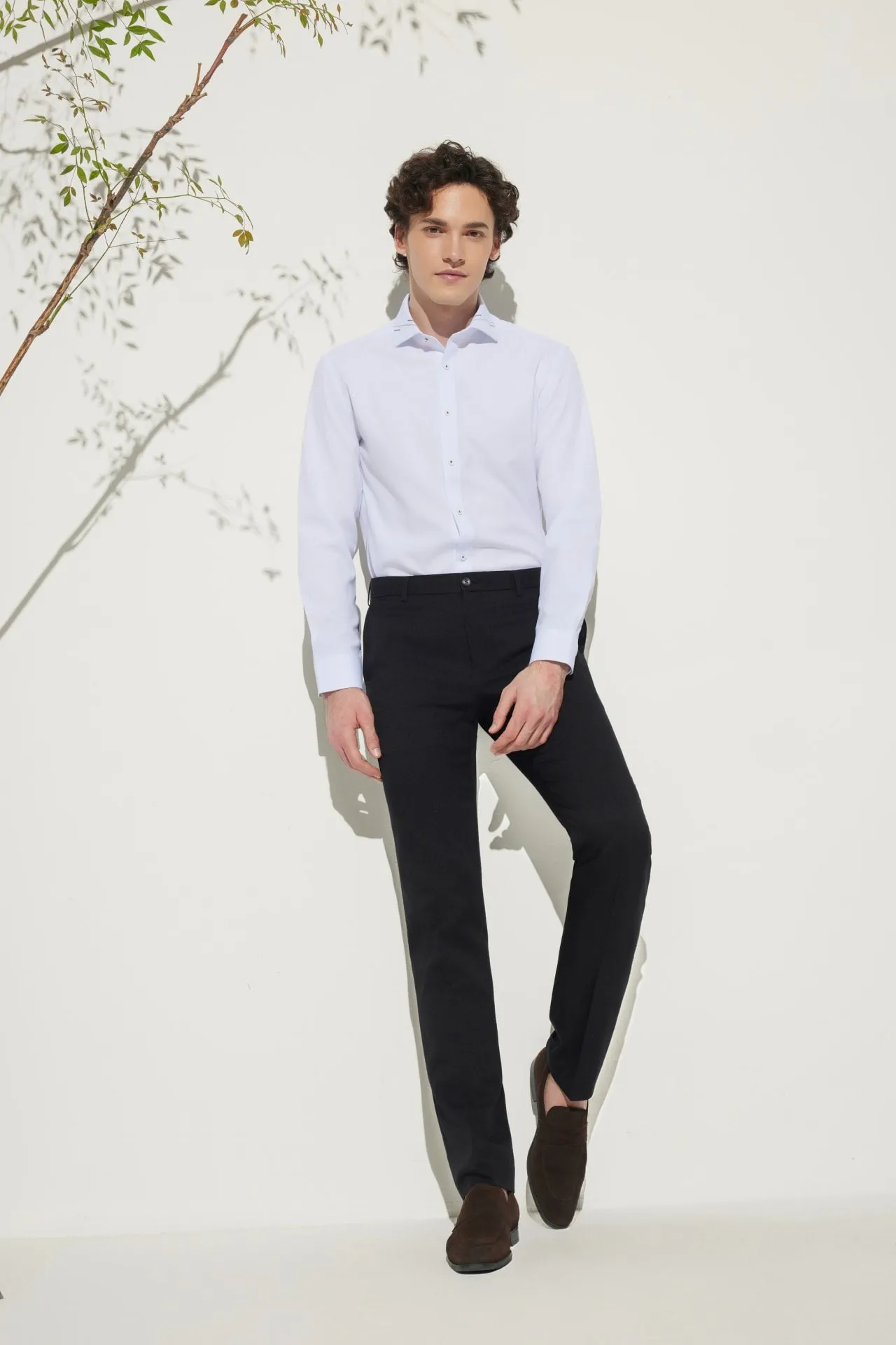 Non-Iron Dry Smart Fit Twill Shirt with Design Detail