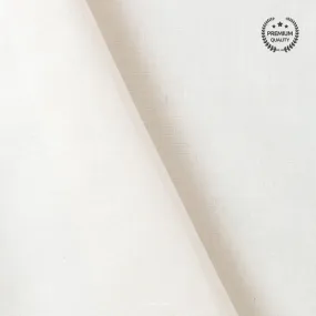 Off-White Color Pure Cotton Linen Fabric (Width 42 Inches)