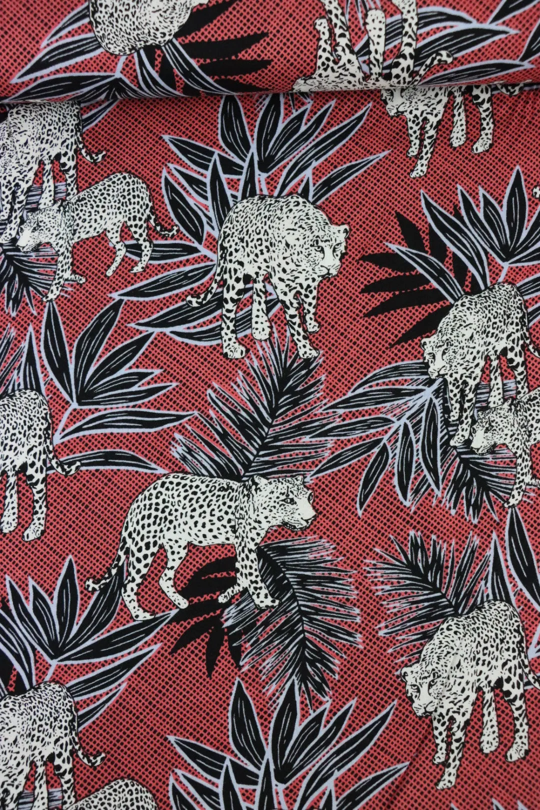 On The Prowl (Red) Rayon Challis