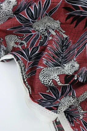 On The Prowl (Red) Rayon Challis