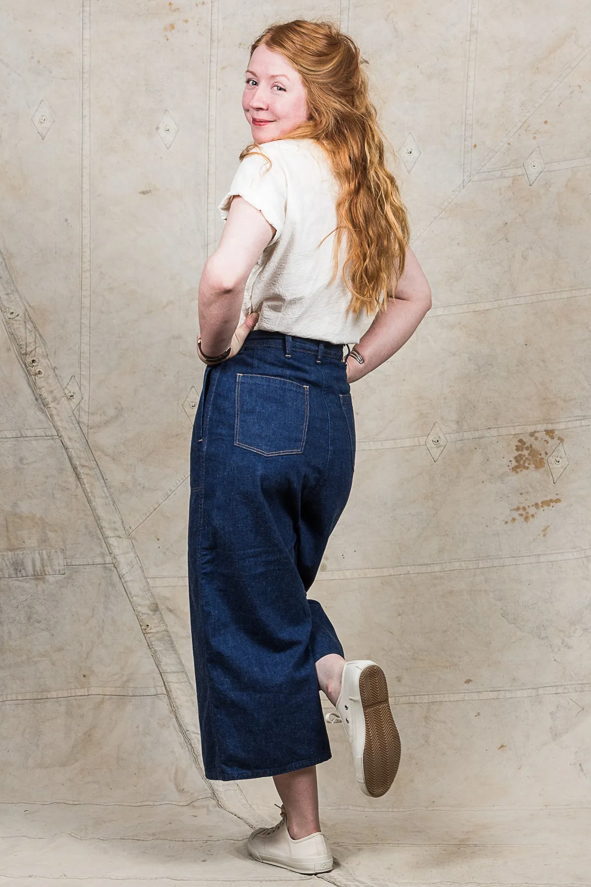 OrSlow Women's Baggy Ranch Pants Denim