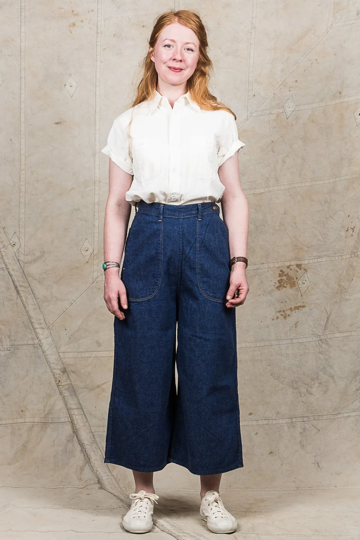 OrSlow Women's Baggy Ranch Pants Denim