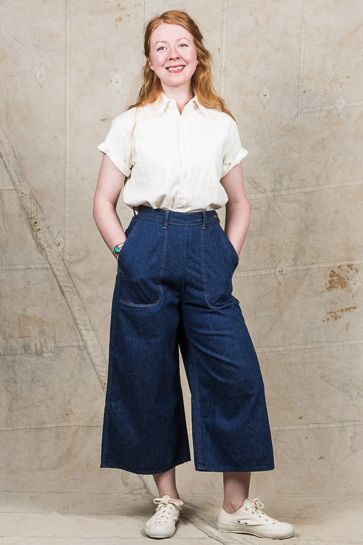 OrSlow Women's Baggy Ranch Pants Denim