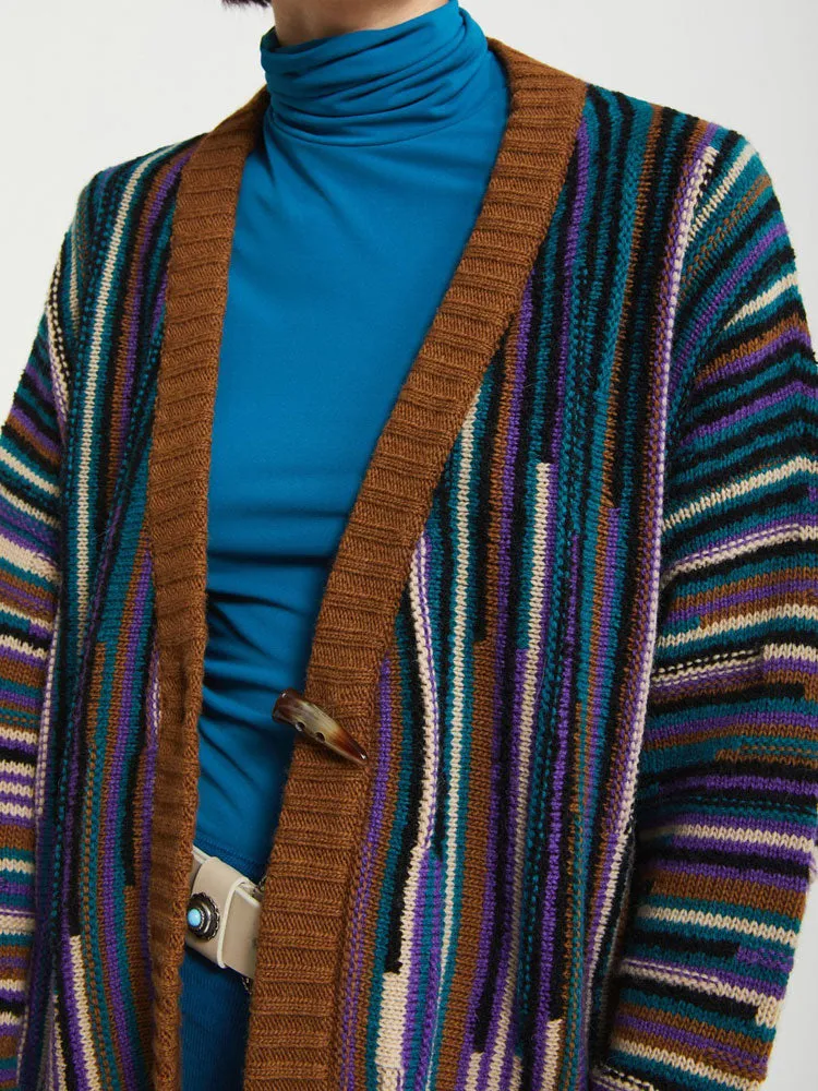 Ottod'ame Cardigan with Fringes Multicoloured
