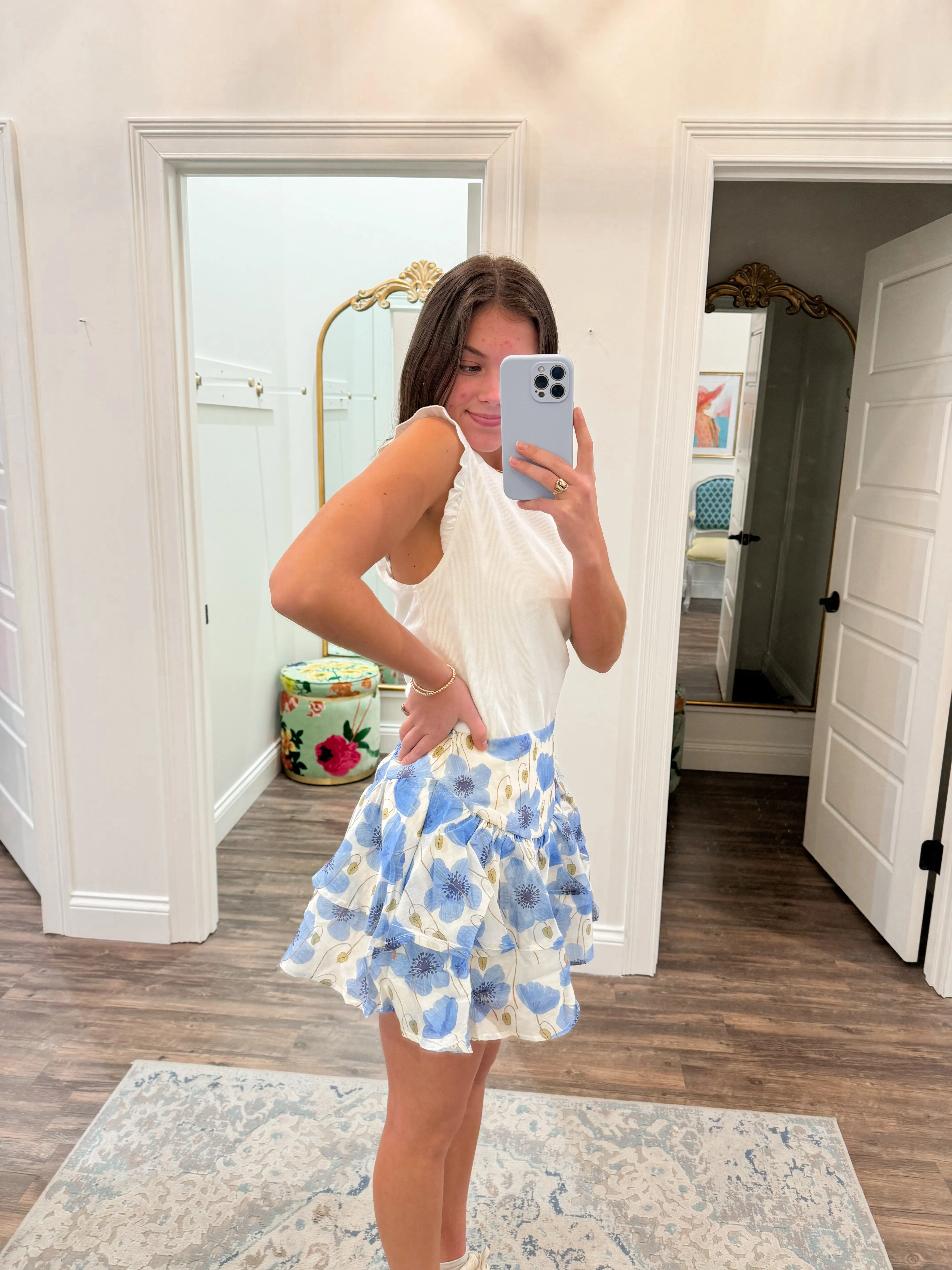 Picnic Petals Ruffle Skirt