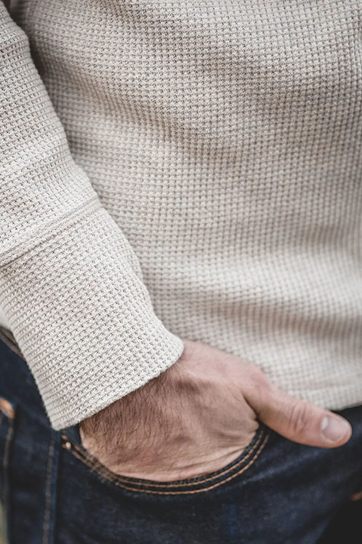 Pike Brothers - 1936 Waffle Henley in Natural