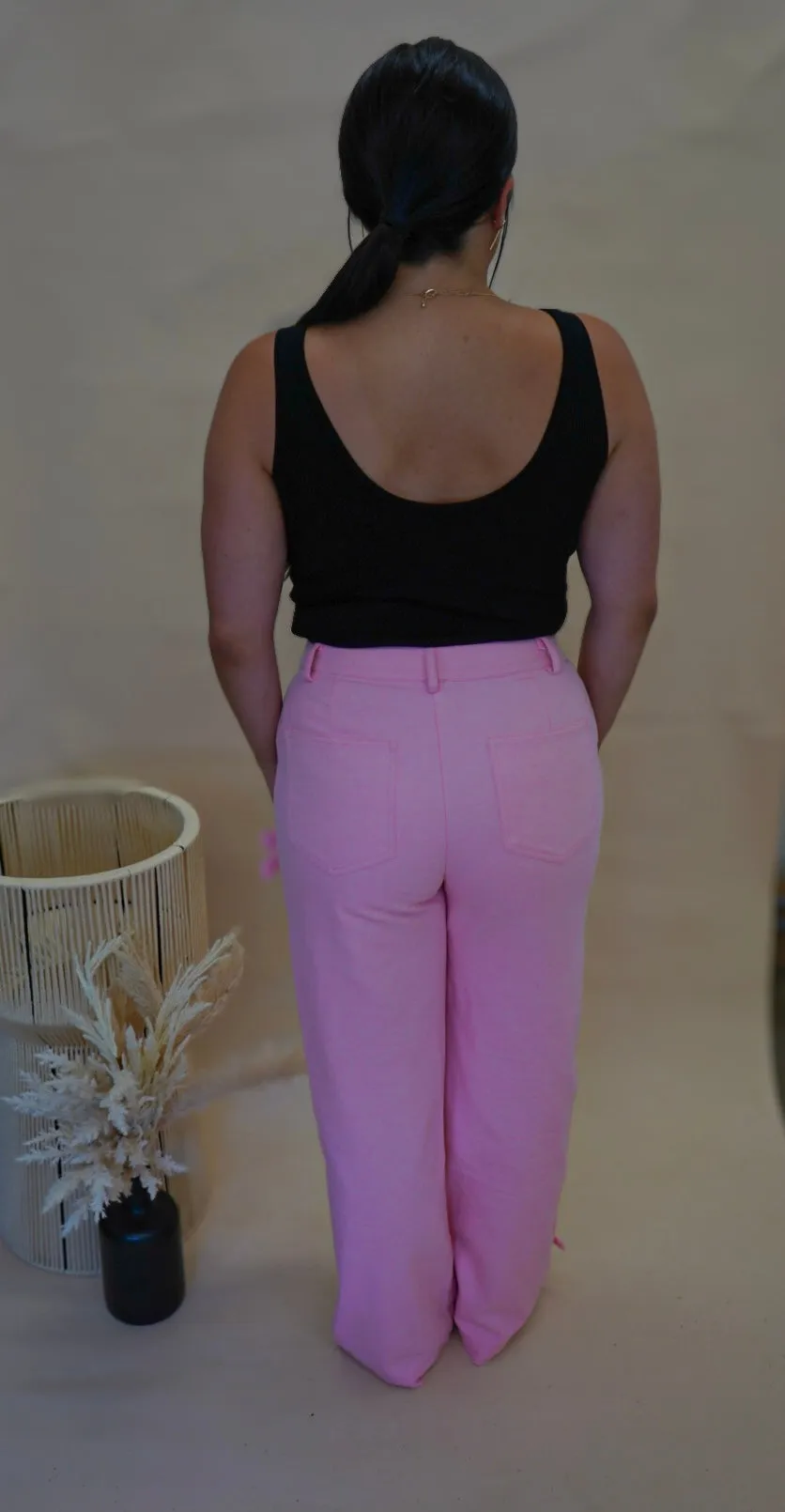 Pink Bow Denim Jeans