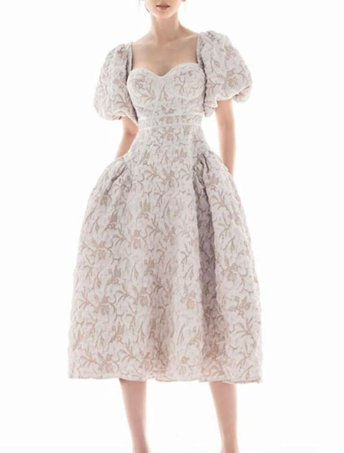 Reception Little White Dresses Wedding Dresses A-Line Sweetheart Short Sleeve Tea Length Lace Bridal Gowns With Bow(s)