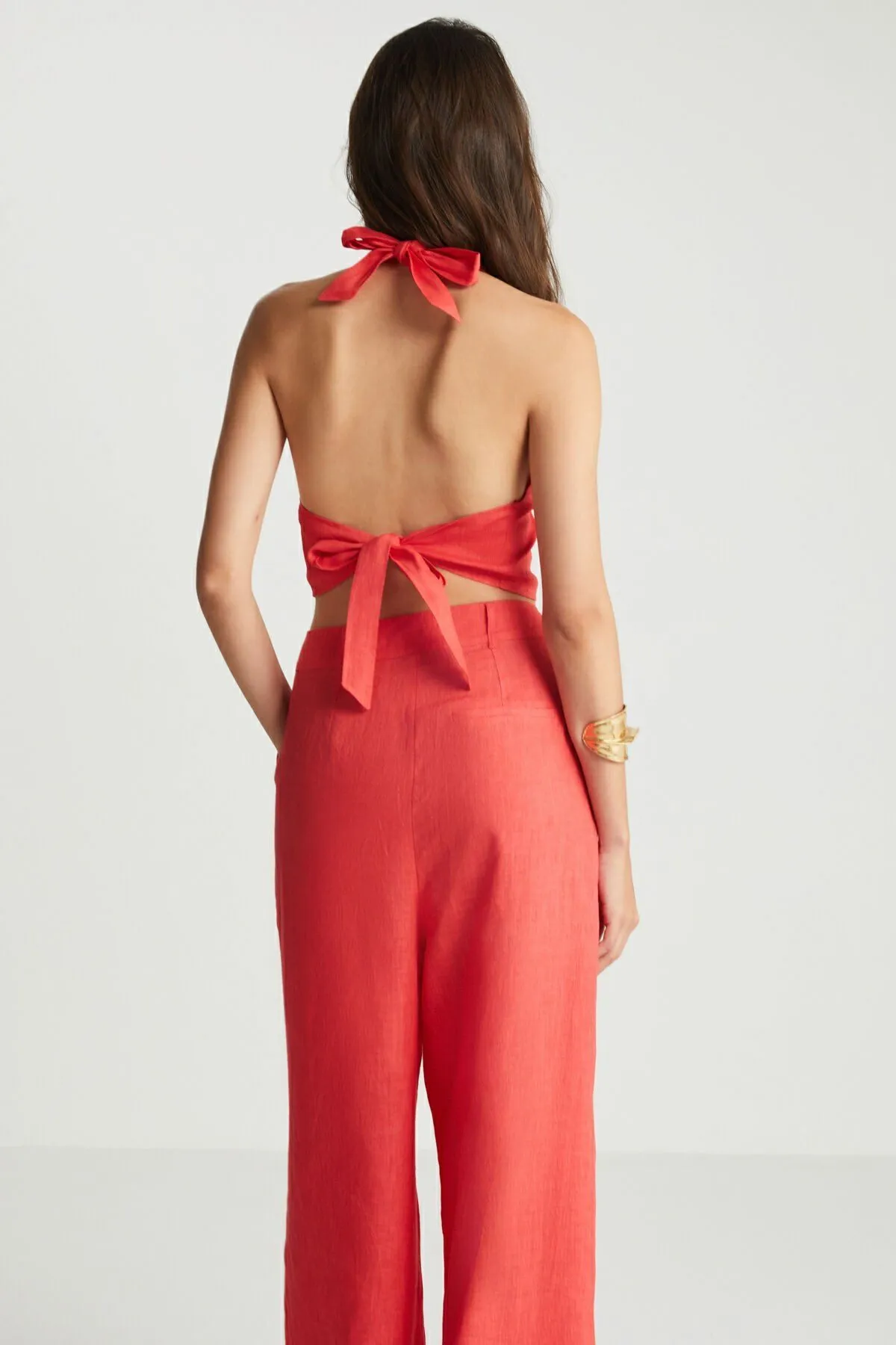 Red Linen Pants