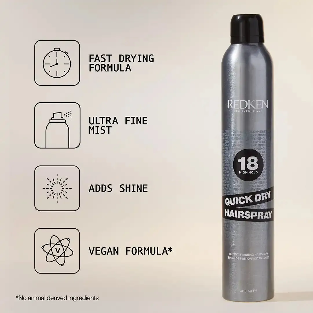Redken Quick Dry Hairspray, 400ml