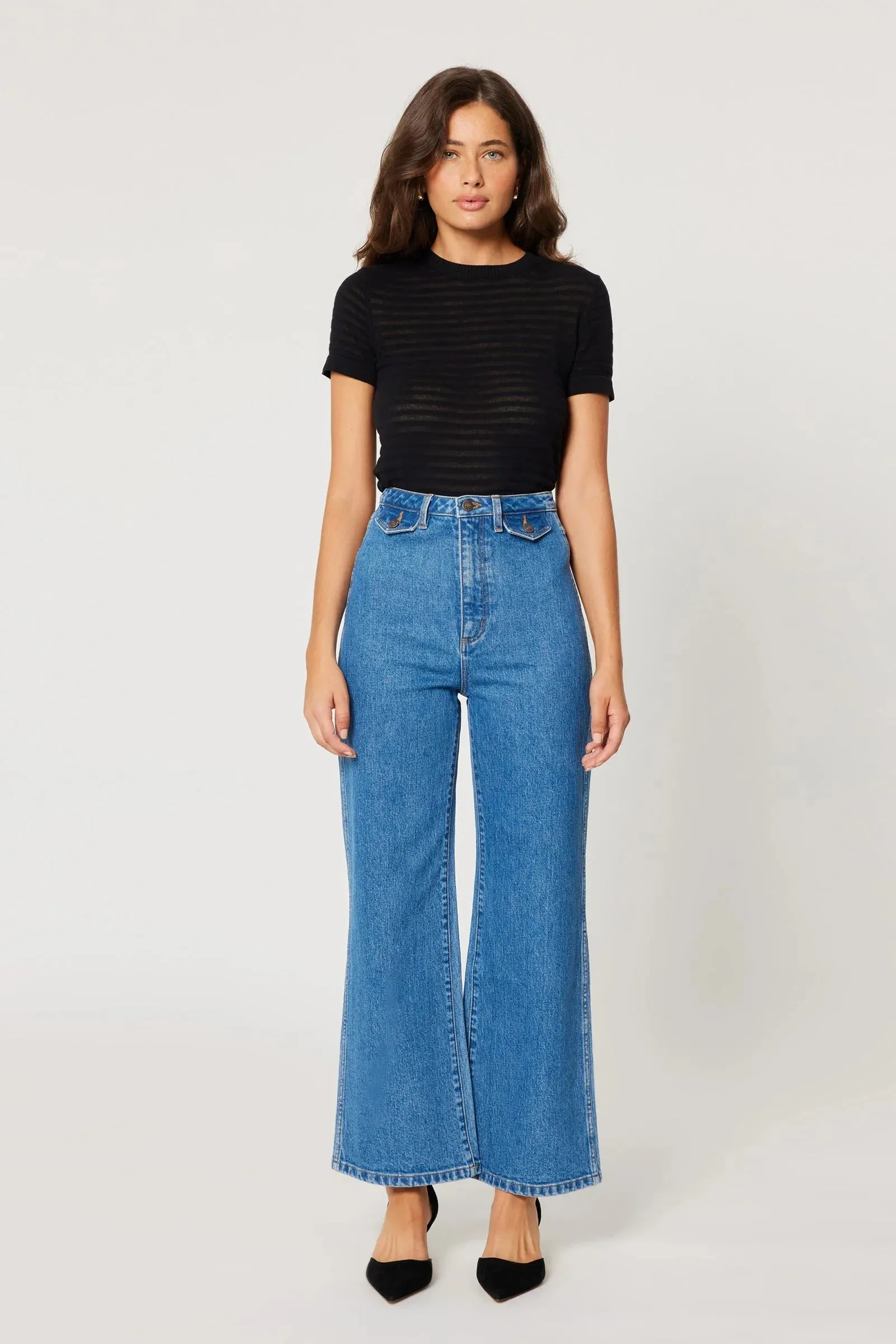 ROLLAS Sailor Wide-Leg Denim - Lia