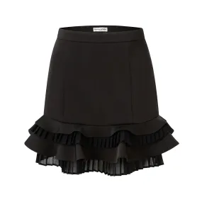 Ruffle Lace Wrap Hip Half Skirt